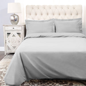 Homeroots Platinum King Cotton Washable Duvet Cover Set  Cotton 528540