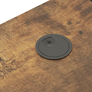 Homeroots 55" Adjustable Brown And Black And Black Computer Desk   528666