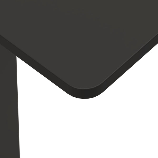 Homeroots 59" Adjustable Black L Shape Computer Desk   528668