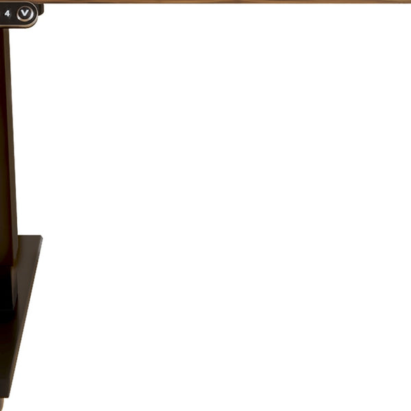 Homeroots 48" Adjustable Brown And Black Computer Desk   528675