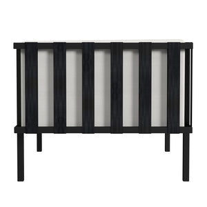 HomeRoots 77" Modern Black Iron Patio Sofa with Weather-Resistant Cushions for Stylish Outdoor Comfort 528681