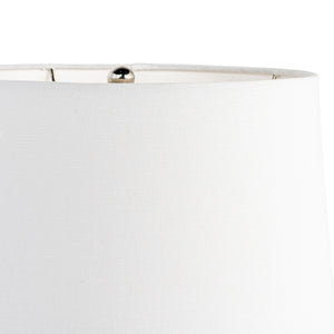 Homeroots 22" White And Gold Mercury Glass Table Lamp With White Cone Shade   528690