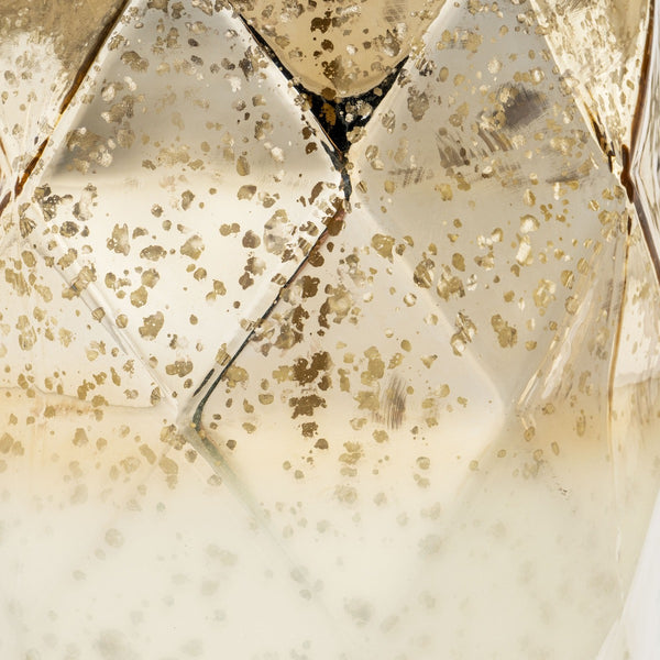 Homeroots 22" White And Gold Mercury Glass Table Lamp With White Cone Shade   528690