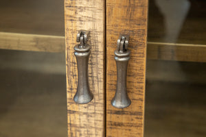 Homeroots 60" Brown Solid Wood Cabinet Enclosed Storage Distressed Tv Stand  Solid Wood 528698