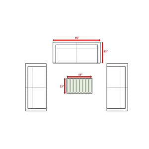 English Elm 7-Piece Wicker Patio Sofa Set with Cushions — Fully Assembled, Weatherproof Aluminum Frame, Seats 6 B120S00126