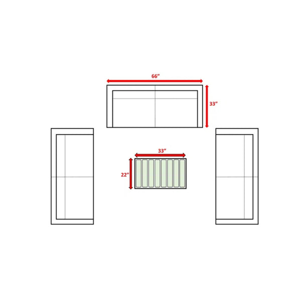English Elm 7-Piece Wicker Patio Sofa Set with Cushions — Fully Assembled, Weatherproof Aluminum Frame, Seats 6 B120S00126