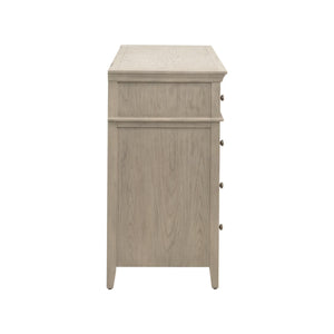 Oxford Eight Drawer Double Dresser Whitewashed Oak Bedroom Storage Soft Close