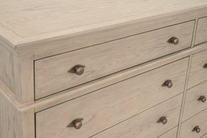 Oxford Eight Drawer Double Dresser Whitewashed Oak Bedroom Storage Soft Close