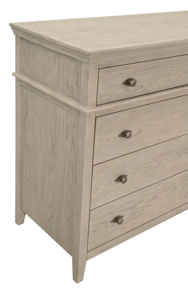Oxford Eight Drawer Double Dresser Whitewashed Oak Bedroom Storage Soft Close