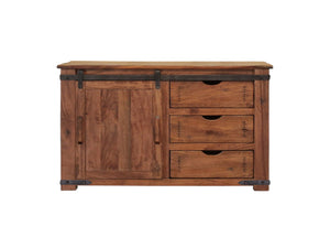 Homeroots 50" Brown Solid Wood Enclosed Storage Distressed Tv Stand  Solid Wood 528726