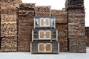 Homeroots 79" Brown Solid Wood Cabinet Enclosed Storage Distressed Tv Stand  Solid Wood 528733