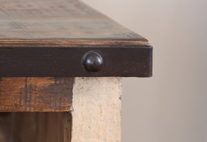 Homeroots 61" Brown Solid Wood Cabinet Enclosed Storage Distressed Tv Stand  Solid Wood 528763