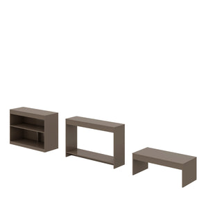 Homeroots 39" Light Gray Solid Console Table   528803