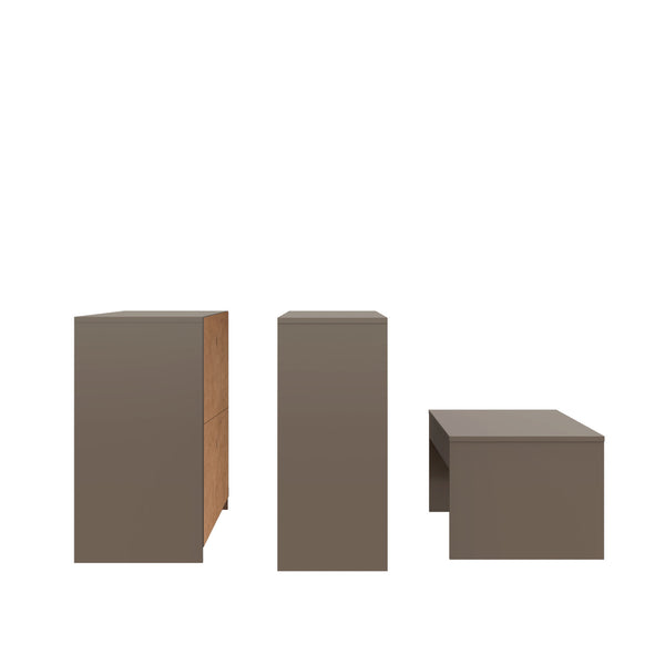 Homeroots 39" Light Gray Solid Console Table   528803