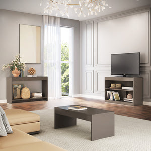 Homeroots 39" Light Gray Solid Console Table   528803