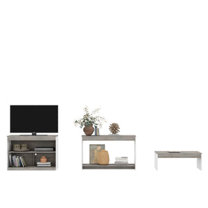 Homeroots 39" Gray And White Solid Console Table   528805