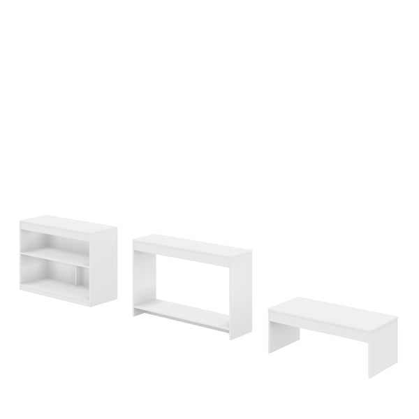 Homeroots 39" White Solid Console Table   528806