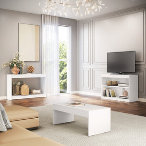 Homeroots 39" White Solid Console Table   528806