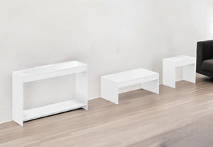 Homeroots Set Of Three 43" White Coffee Table   528807