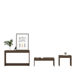 Homeroots Set Of Three 43" Brown Coffee Table   528808