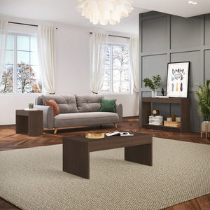 Homeroots Set Of Three 43" Brown Coffee Table   528808