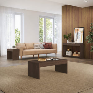Homeroots Set Of Three 43" Brown Coffee Table   528808