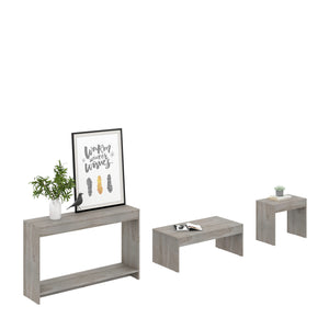 Homeroots Set Of Three 43" Light Gray Coffee Table   528809