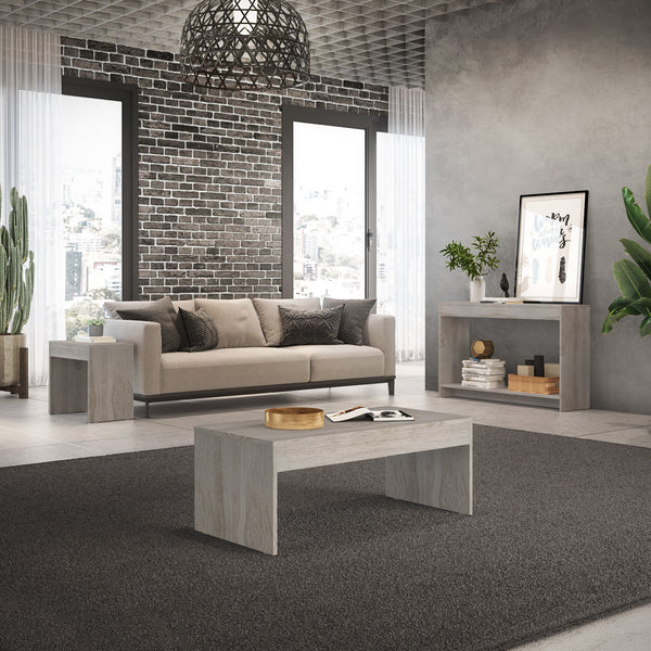 Homeroots Set Of Three 43" Light Gray Coffee Table   528809