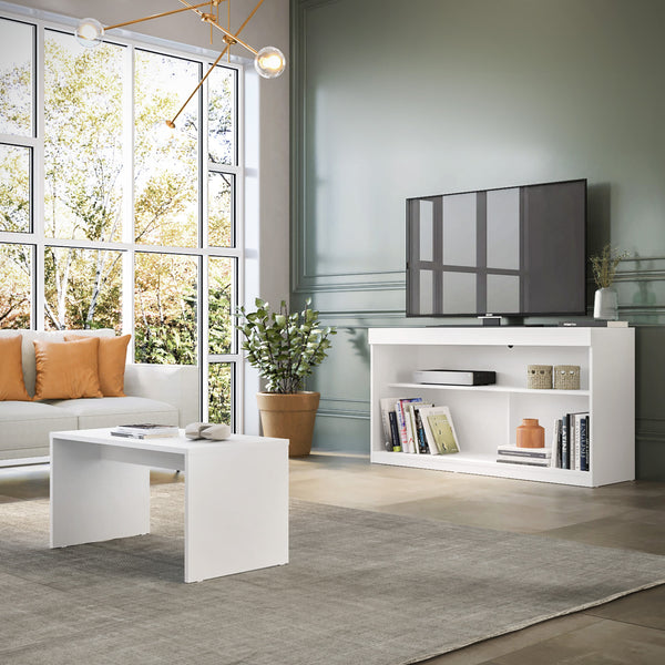 Homeroots 51" White Solid Console Table   528810