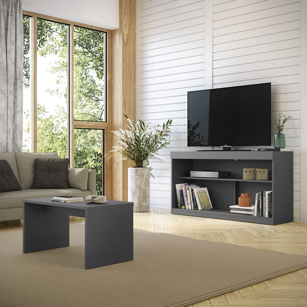 Homeroots 51" Graphite Solid Console Table   528811