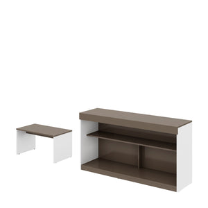 Homeroots 51" Light Gray And White Solid Console Table   528814