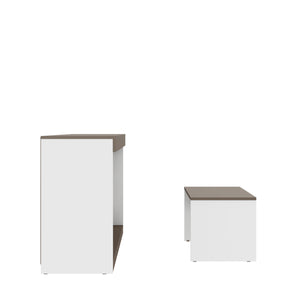 Homeroots 51" Light Gray And White Solid Console Table   528814