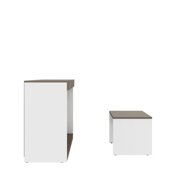 Homeroots 51" Light Gray And White Solid Console Table   528814