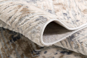 Homeroots 9' X 12' Blue And Ivory Abstract Distressed Area Rug  Polypropylene 528816