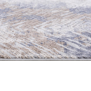 Homeroots 9' X 12' Blue And Ivory Abstract Distressed Area Rug  Polypropylene 528816