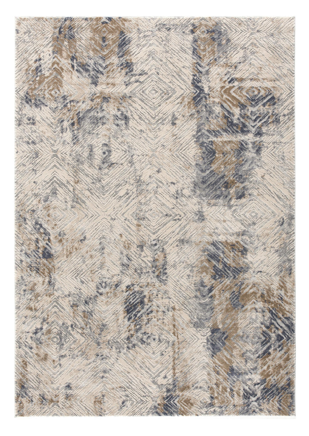 Homeroots 9' X 12' Blue And Ivory Abstract Distressed Area Rug  Polypropylene 528816