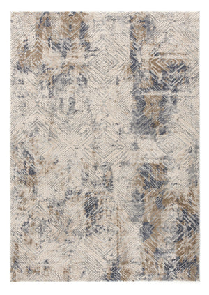 Homeroots 9' X 12' Blue And Ivory Abstract Distressed Area Rug  Polypropylene 528816