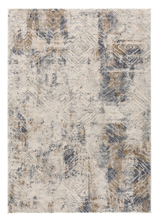 Homeroots 9' X 12' Blue And Ivory Abstract Distressed Area Rug  Polypropylene 528816
