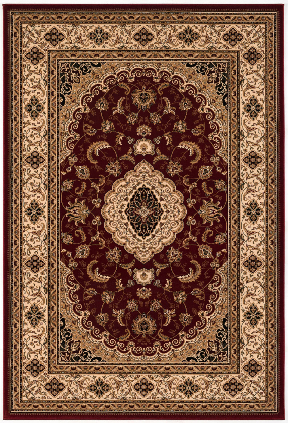 Homeroots 10' X 13' Red And Beige Oriental Distressed Area Rug  Olefin 528823