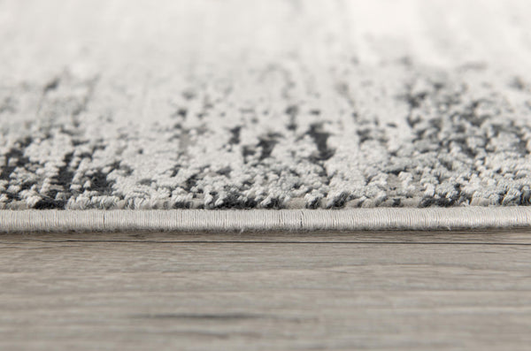 Homeroots 9' X 12' Gold Gray And Ivory Abstract Washable Non Skid Area Rug  Viscose 528827