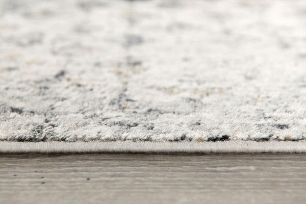 HomeRoots 9' X 12' Gray Abstract Area Rug - Washable, Non-Skid, Durable & Stylish for Modern Living Spaces 528828