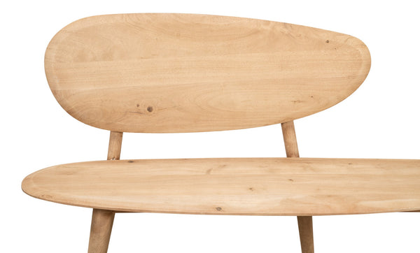 Sarreid Pebble Bench - Stylish Prairie Modern Acacia/Iron Design With Unique Lionskin Finish For Your Space Tan  52882