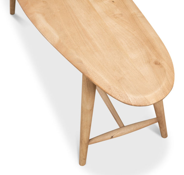 Sarreid Pebble Bench - Stylish Prairie Modern Acacia/Iron Design With Unique Lionskin Finish For Your Space Tan  52882