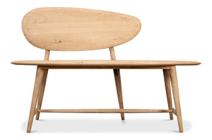 Sarreid Pebble Bench - Stylish Prairie Modern Acacia/Iron Design With Unique Lionskin Finish For Your Space Tan  52882