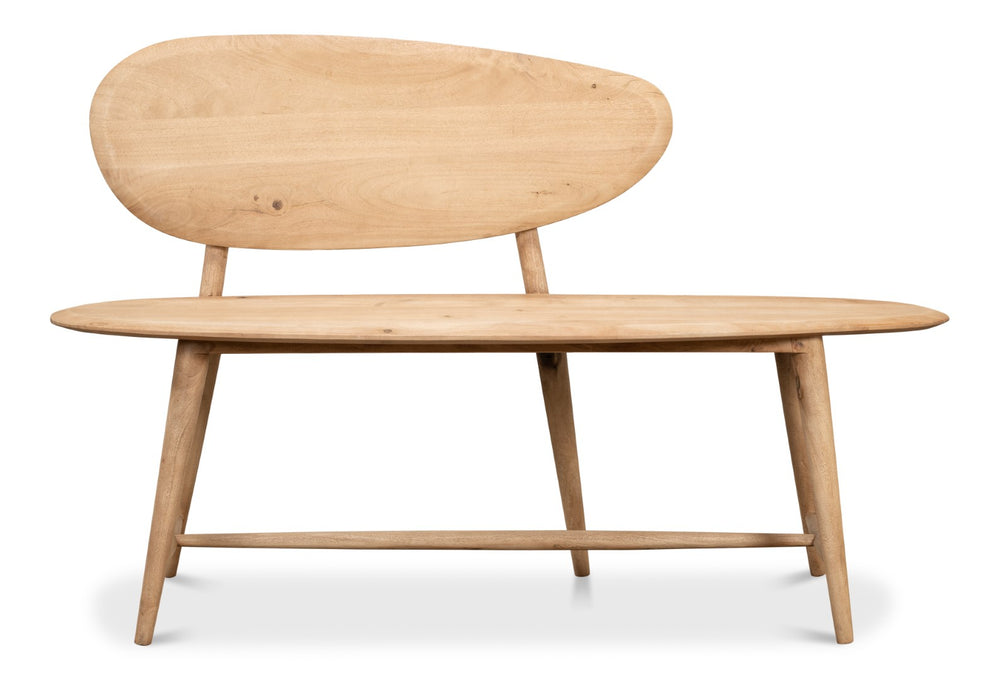 Sarreid Pebble Bench - Stylish Prairie Modern Acacia/Iron Design With Unique Lionskin Finish For Your Space Tan  52882