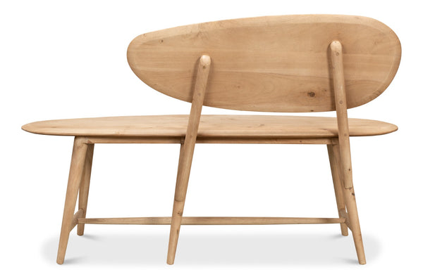 Sarreid Pebble Bench - Stylish Prairie Modern Acacia/Iron Design With Unique Lionskin Finish For Your Space Tan  52882