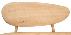 Sarreid Pebble Bench - Stylish Prairie Modern Acacia/Iron Design With Unique Lionskin Finish For Your Space Tan  52882