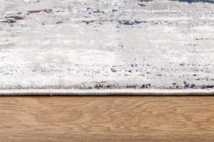 Homeroots 9' X 12' Gray Abstract Washable Non Skid Area Rug  Polyester 528831