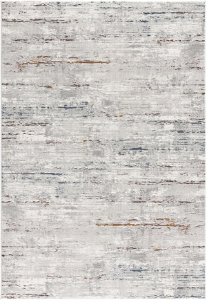 Homeroots 9' X 12' Gray Abstract Washable Non Skid Area Rug  Polyester 528831