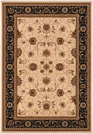 Homeroots 10' X 13' Black And Tan Oriental Washable Non Skid Area Rug  Other Material 528837